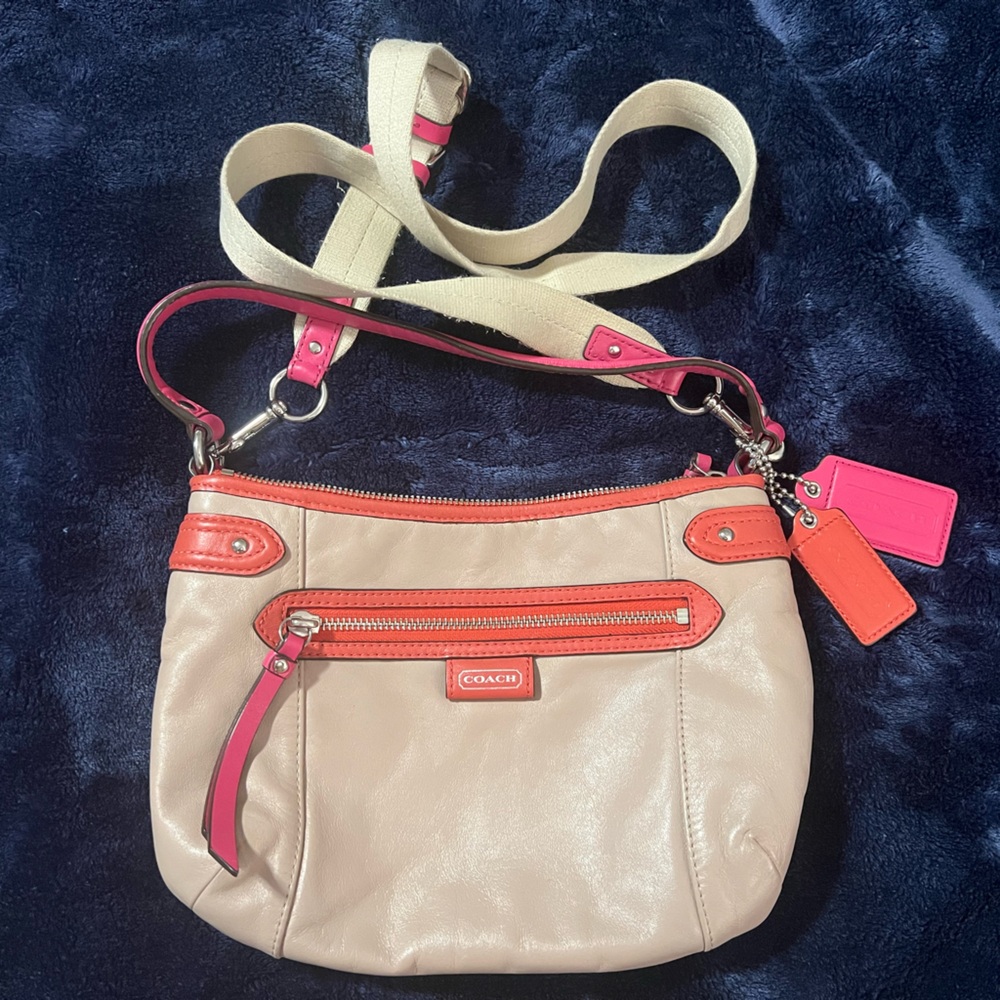 COACH DAISY SPECTATOR crossbody bag pink and orange